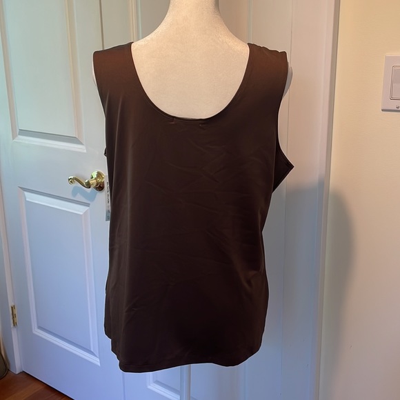 A'nue Ligne classic tank in walnut. Tactel & Lycra. Size XL. NWT - Picture 2 of 5
